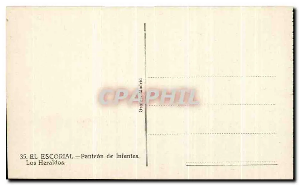 El Escorial — Panteón de Infantes — Los Heraldos - Rückseite