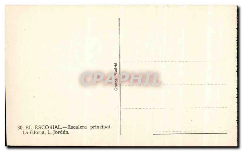 El Escorial — Die Gloria, L. Jordán — Gratos. Madrid - Rückseite