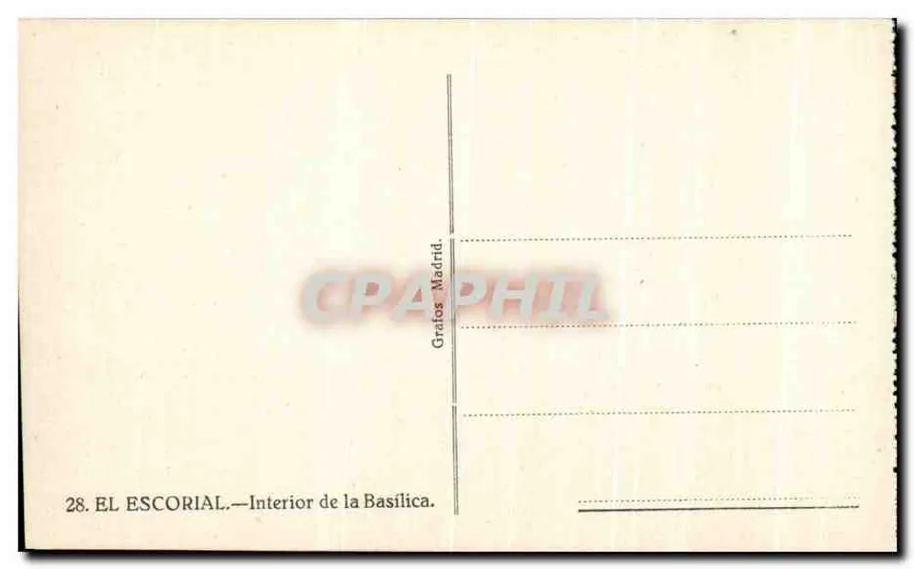 एल एस्कोरियल — बेसिलिका के अंदर — ग्राटोस मैड्रिड, संख्या 28 - पीछे