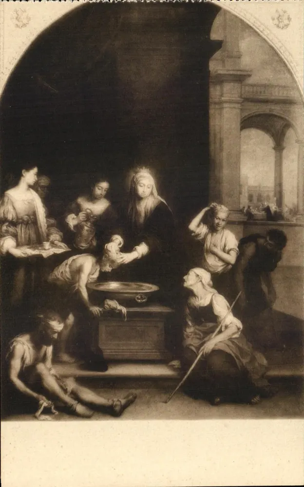 Santa Isabel, Königin von Ungarn — Werk von Murillo — Museo del Prado, Nr. 993 - Vorderseite