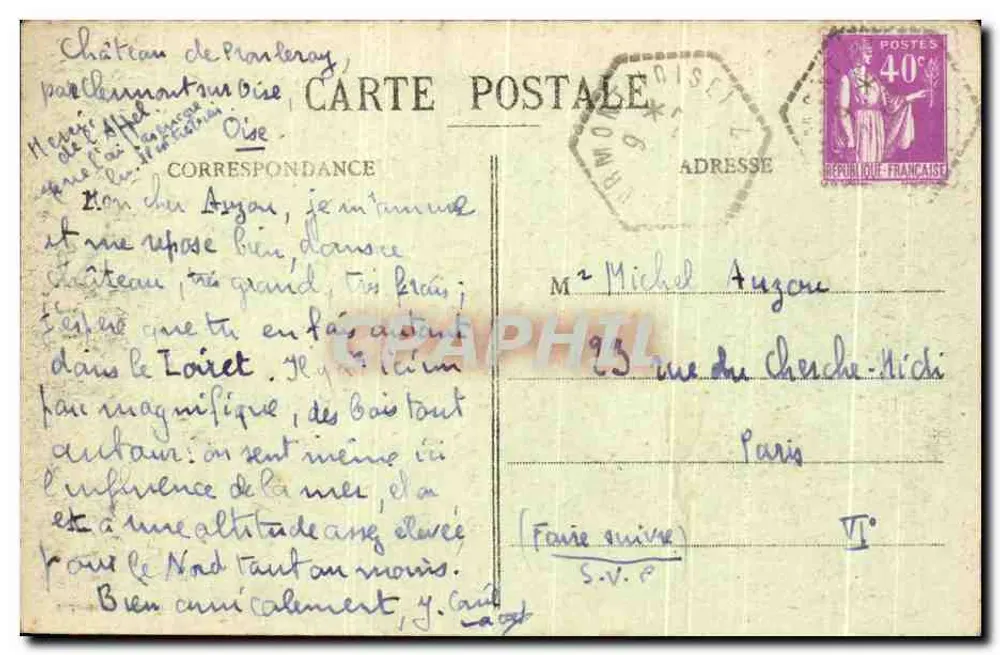 Pronlery (Oise) - O Castelo (lado Sul) — Hérouet, Campagne - Verso