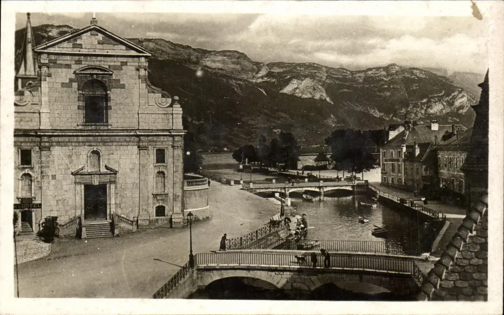Ansicht von Honfleur — Kirche Saint François und die Kanäle — Rite Litellier, Paris - Vorderseite