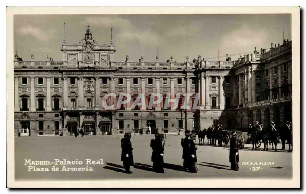 Madrid - Königspalast, Plaza de Armería — Fotograf G. M. Alsina, n°37 - Vorderseite