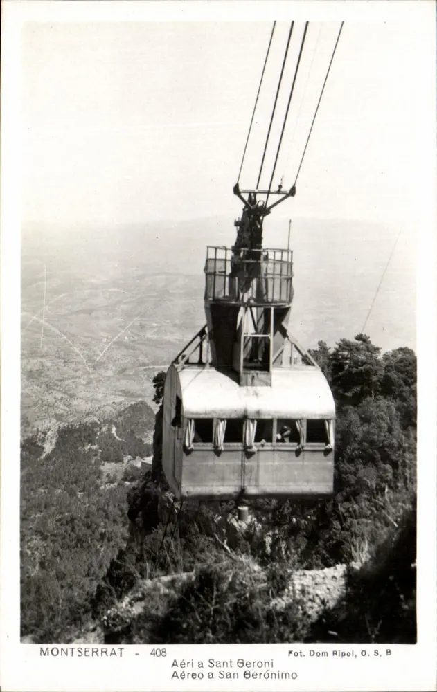 Montserrat - 408 — Teleférico de Sant Geronimo — Fot. Dom Ripol, O. S. B. - Vorderseite