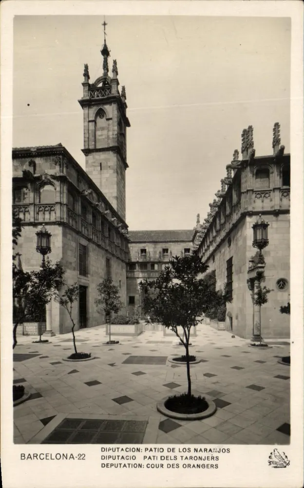 Barcelona — Cour des Orangers (Patio de los Naranjos) — Députation de Barcelone, n°22 - Vorderseite