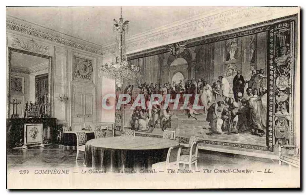 कॉम्पिग्ने — कैसल — काउंसिल रूम — पैलेस — काउंसिल-चैंबर — एलएल - आगे