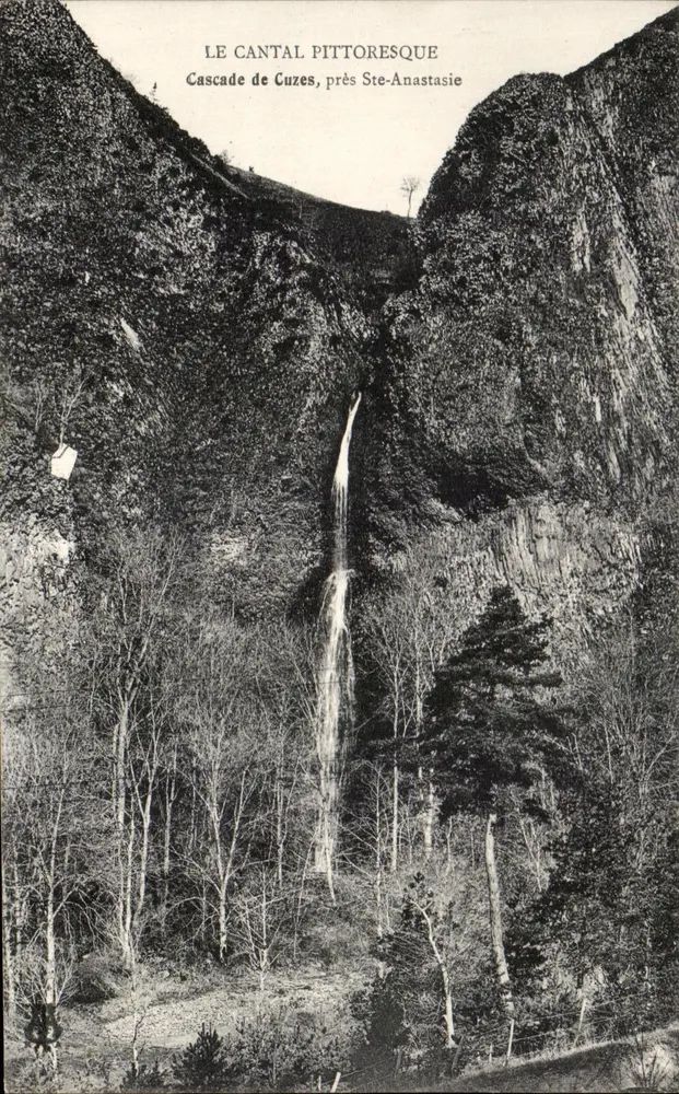 Cuzes Wasserfall, nahe Ste-Anastasie — Das pittoreske Cantal — unbekannter Verlag - Vorderseite