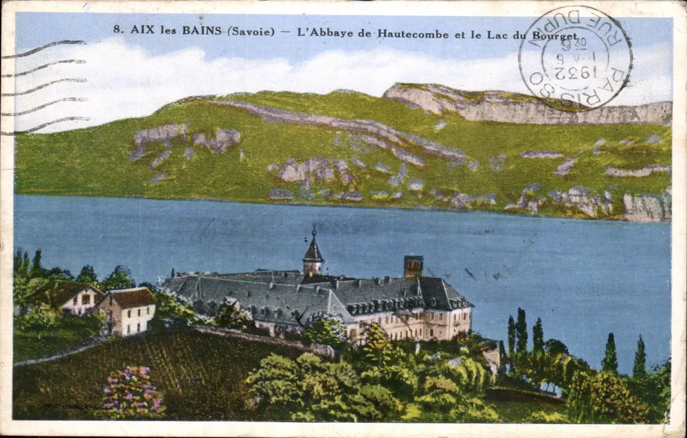 Aix-les-Bains (Savoie) — Ansicht der Abtei Haute-Combe und See Bourget — Verlag Rue Dupuy, n°8 - Vorderseite