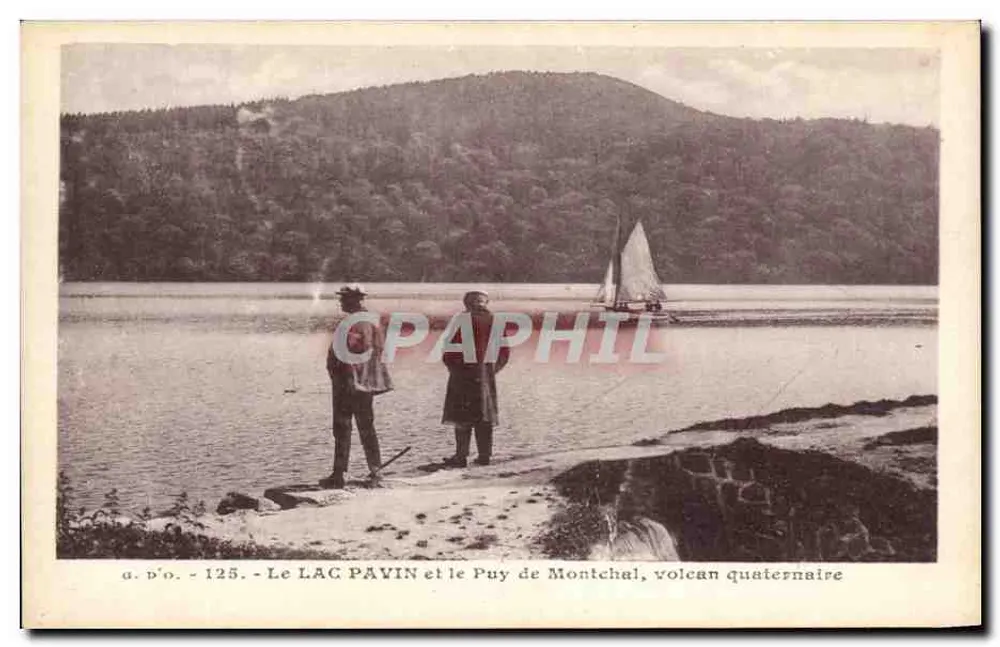 See Pavin und der Puy de Montchal, ein quartäres Vulkangebirge — a.d'o. - 125 — J. Goustermagna, Olligues (P.-de-D.) - Vorderseite