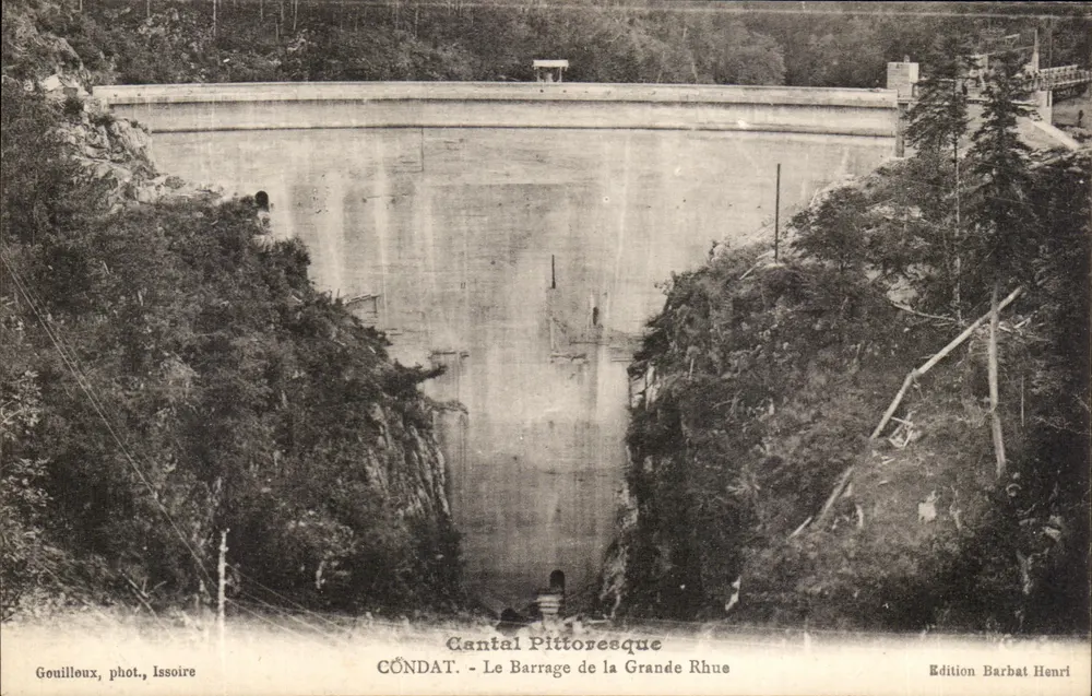 Côndat — Der Grande Rhue-Staudamm — Cantal Pittoresque, Edition Barbat Henri - Vorderseite