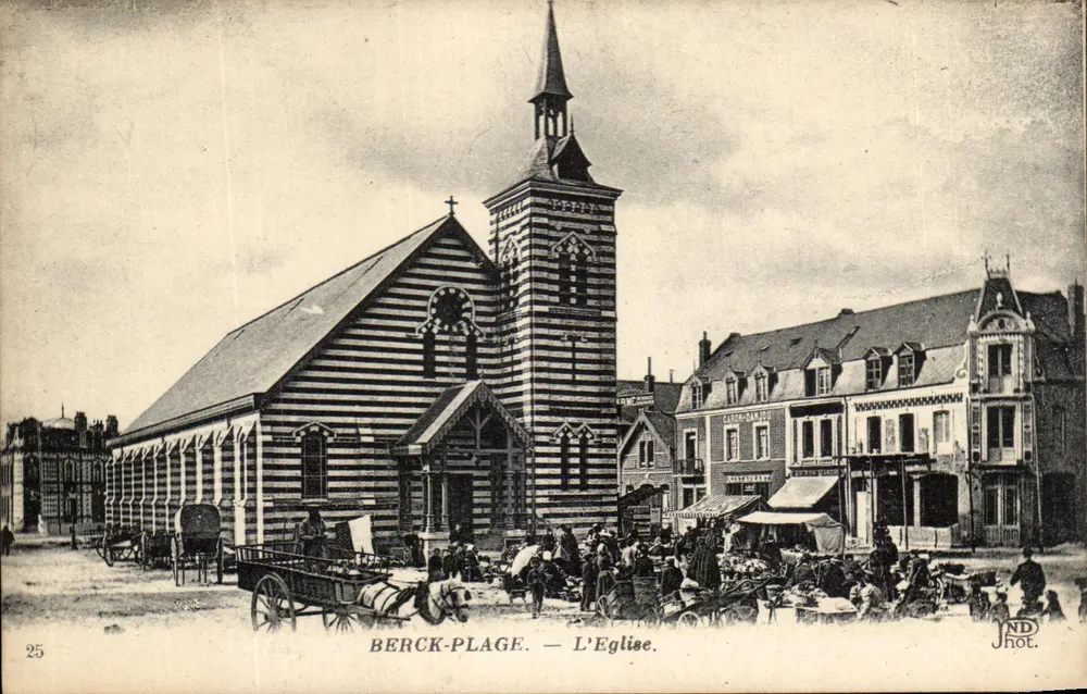 Berck-Plage — A Igreja — JND Phot. - Frente