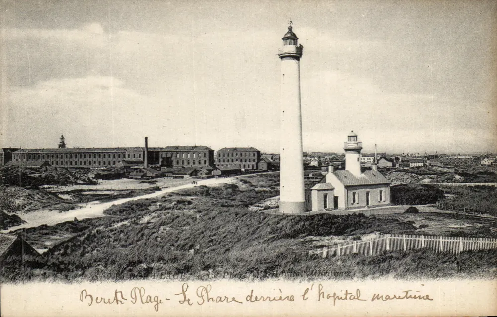 Berck-Plage - Der Leuchtturm hinter dem Seehospiz - Vorderseite