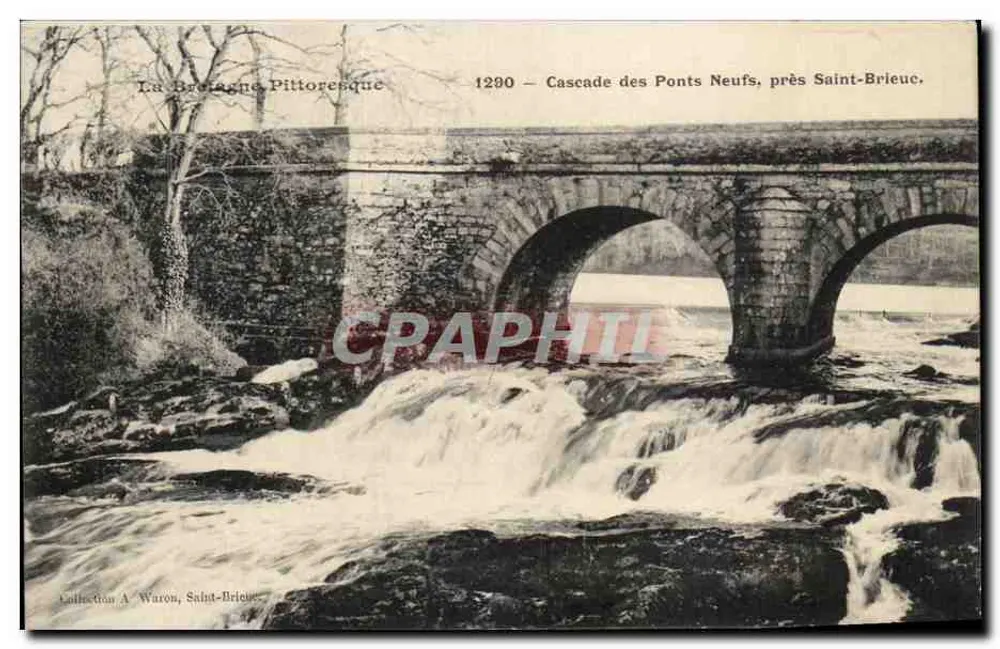 Cachoeira dos Ponts Neufs, perto de Saint-Brieuc — La Bretagne Pittoresque, n°1290 - Frente