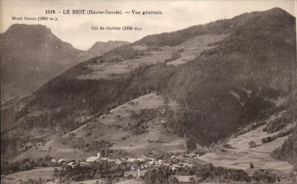 Le Biot (Haute-Savoie) — Vista geral — L. Paursz, editor (Haute-Savoie) n° 1518 - Frente
