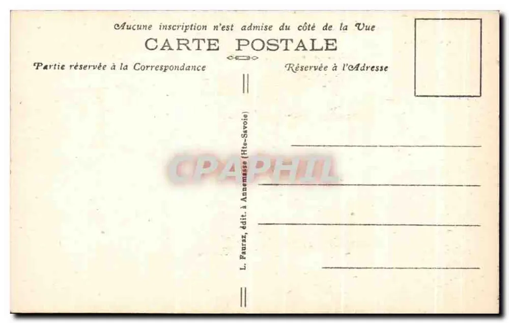Le Biot (Haute-Savoie) — Vista geral — L. Paursz, editor (Haute-Savoie) n° 1518 - Verso