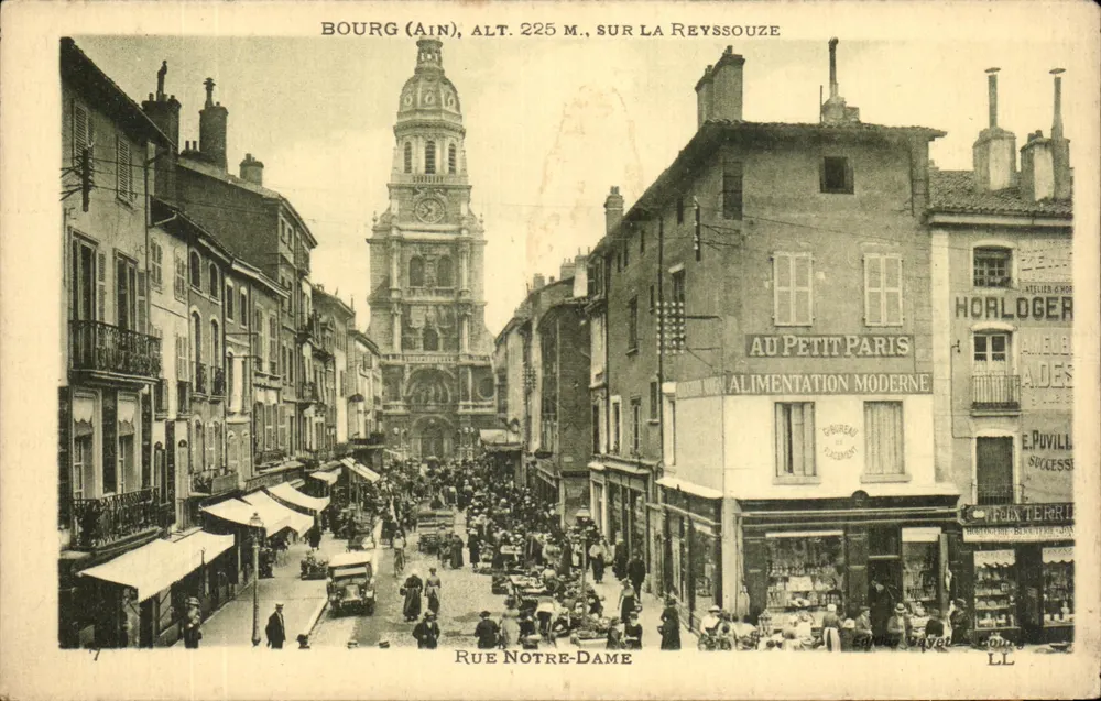 Bourg (Ain), H. 225 m., an der Reyssouze — Rue Notre-Dame — Verlag: Edouard Gavet, Nr. LL - Vorderseite