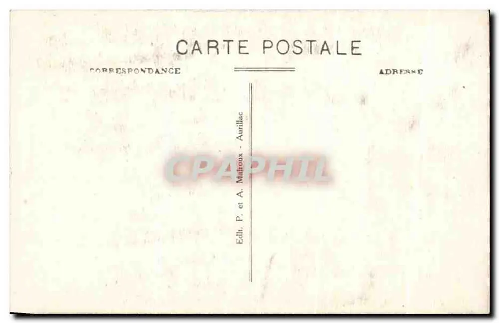 Ponte e Cachoeira de Total — Riomès-Montagne — editor P. e A. Maitoux - Verso