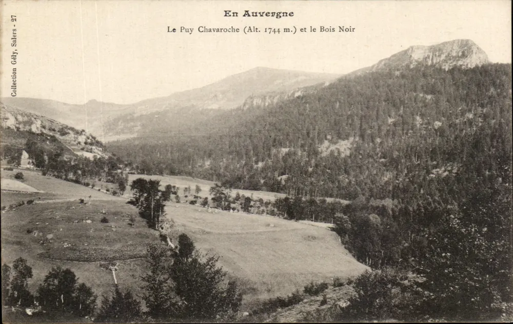 In Auvergne — Le Puy Chavaroche (Höhe 1744 m.) und der Bois Noir — Sammlung Gady, Salers - 27 - Vorderseite