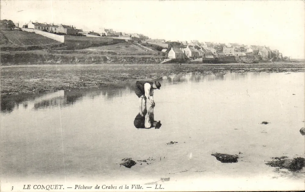 Le Conquet — Krabbenfischer und die Stadt — LL. - Vorderseite