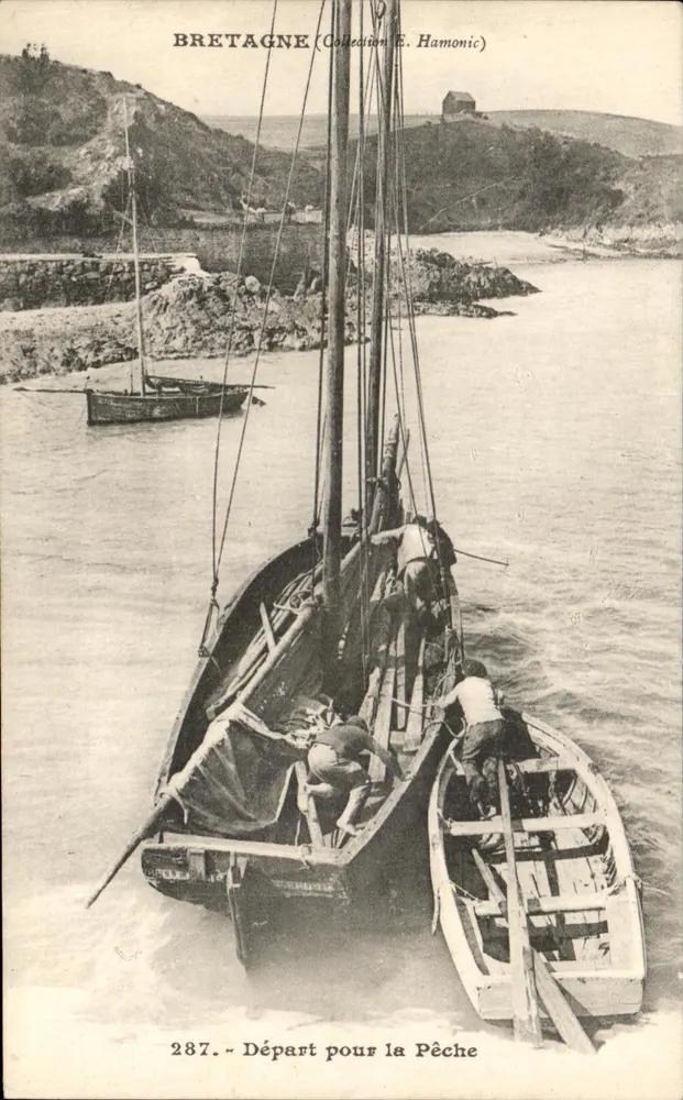 Bretagne — Abfahrt zum Fischen — Sammlung E. Hamonic, Nr. 287 - Vorderseite