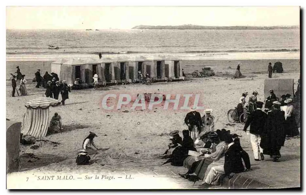 Saint-Malo — Na Praia — LL. - Frente