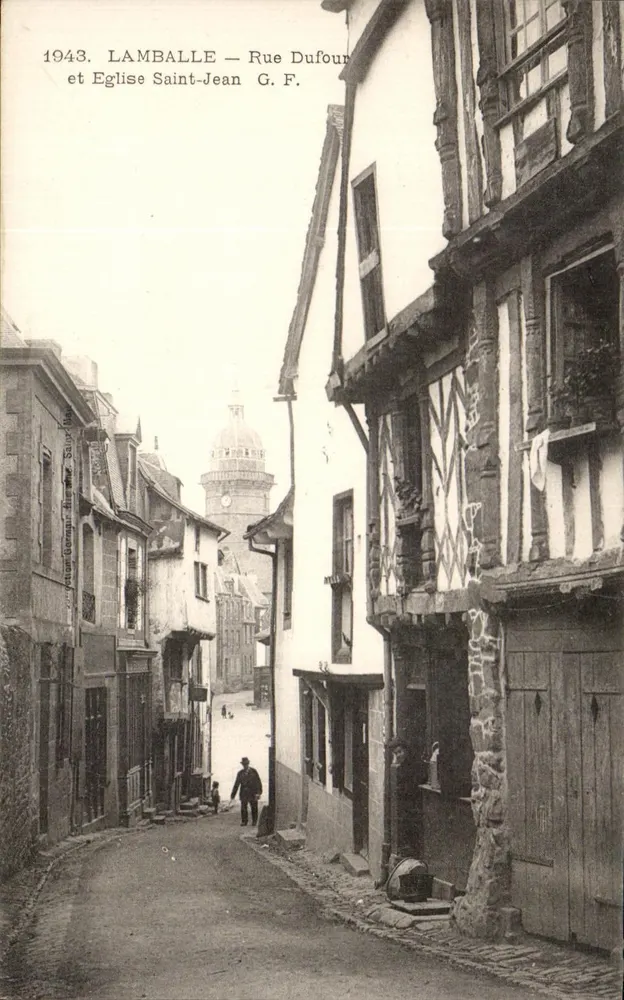 Lamballe — Straße Dufour und Kirche Saint-Jean — G.F. - Vorderseite