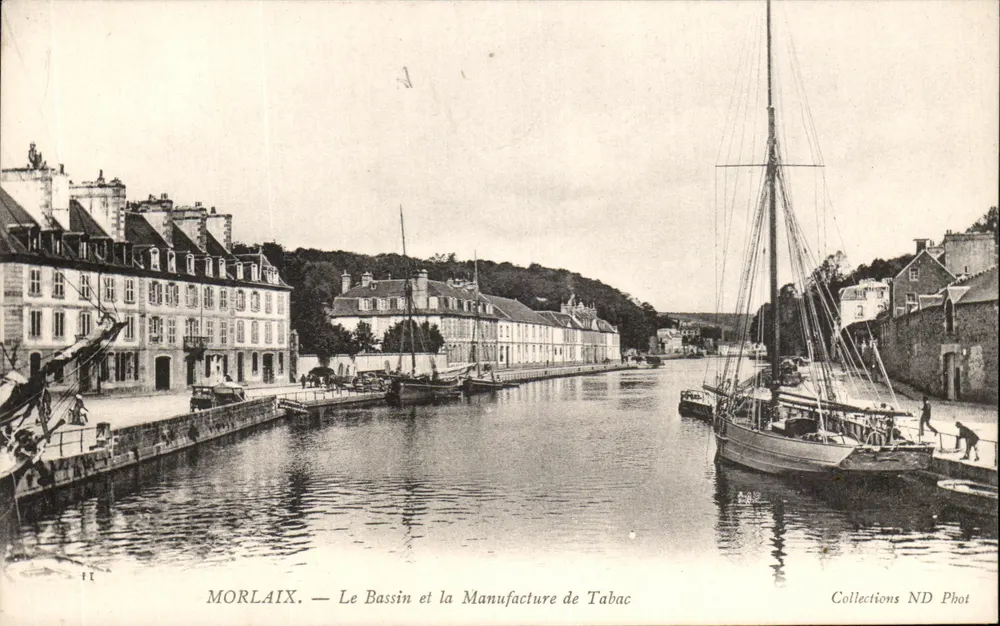 Morlaix — Der Hafen und die Tabakfabrik — Sammlung ND Phot - Vorderseite