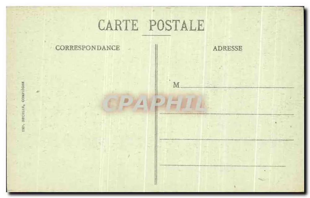 Compiègne - A Vista do Colégio e da Rue d'Ulm — Decelle - Verso