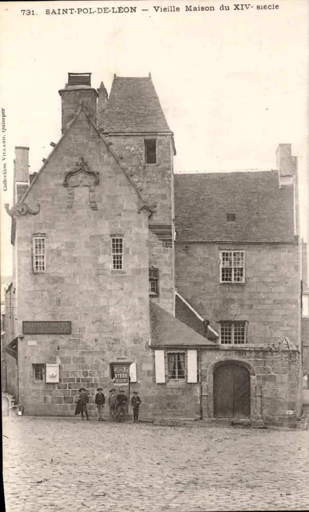 Saint-Pol-de-Léon — Altes Haus aus dem 14. Jahrhundert — Sammlung Villanno, Quimper - Vorderseite