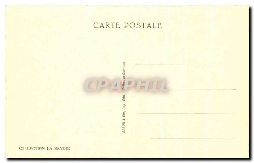 Le Fayet — Aiguille de Varens (2488 m.) — Collection La Savoie, Braun & Cie, Dornach - Rückseite