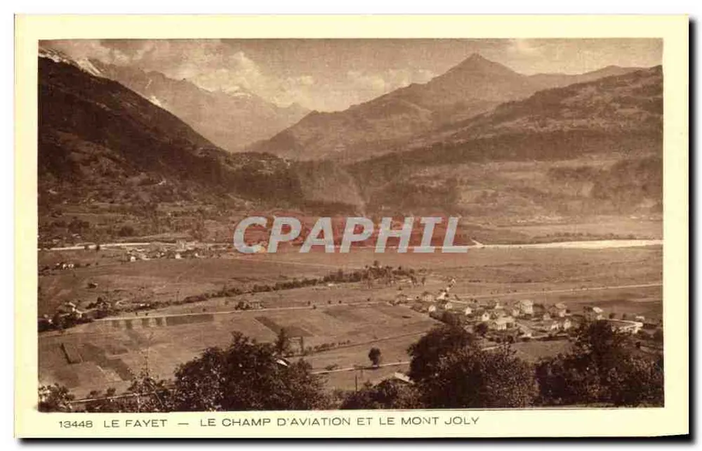 Le Fayet — Das Flugfeld und der Mont Joly — Braun & Cie, Sammlung La Savoie - Vorderseite