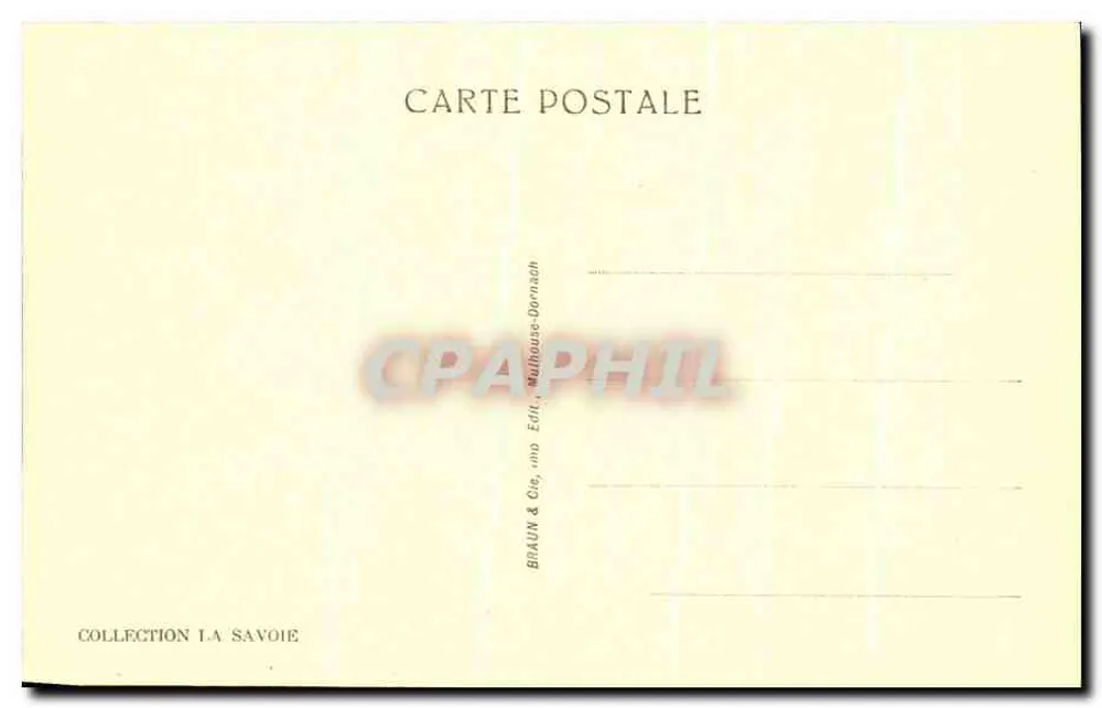 Le Fayet — Das Flugfeld und der Mont Joly — Braun & Cie, Sammlung La Savoie - Rückseite