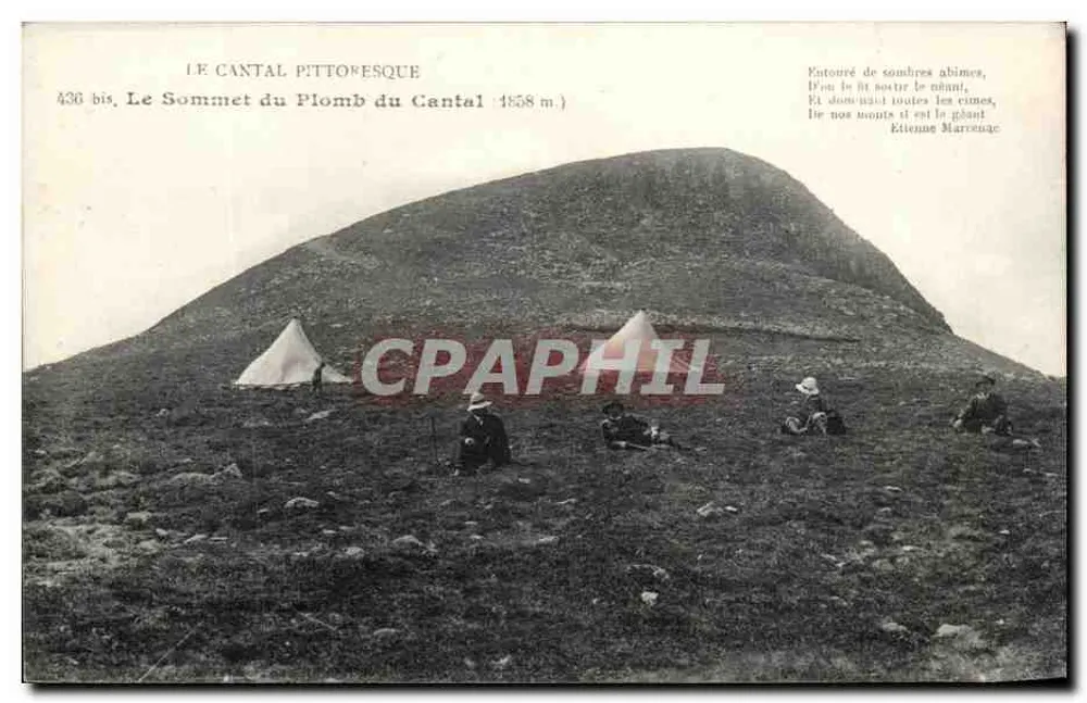 Der pittoreske Cantal — Der Gipfel des Plomb du Cantal (1858 m) — Serie 436 bis - Vorderseite