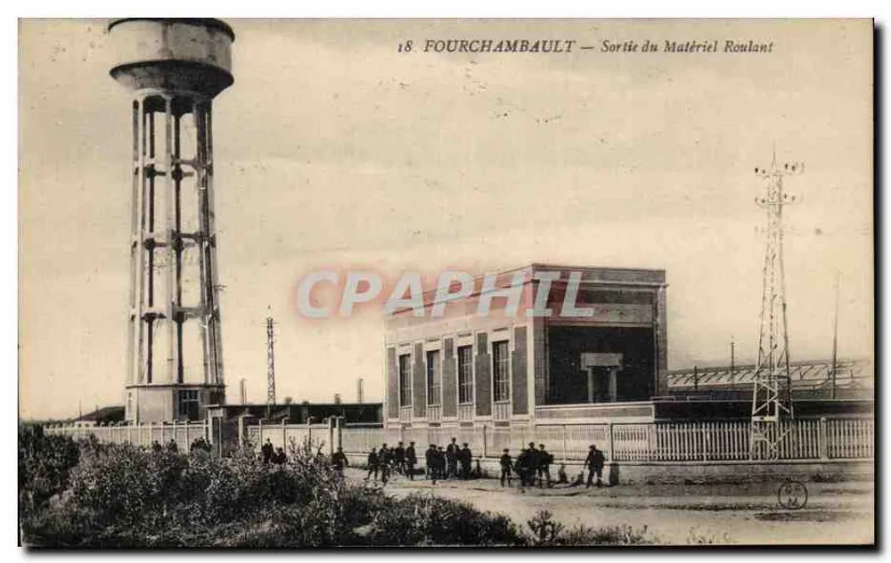 Fourchambault — Sortie du Matériel Roulant — Stara pocztówka n°18 - Awers