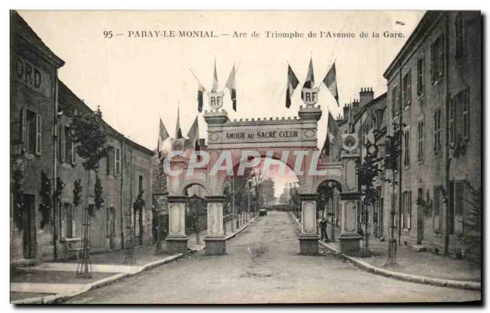 Paray-le-Monial — Triumphbogen der Avenue de la Gare — Lib. Bouteilley-Booner - Vorderseite