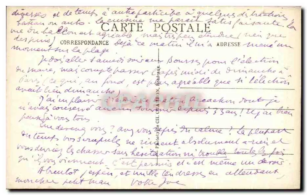 Bordeaux — Les Colonnes Rostrales — C.B. — n° 165 - Verso