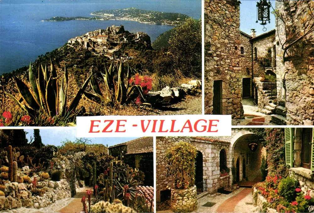 Eze - Village — vista panorâmica e vielas — Les Éditions Mar, Nice - Frente