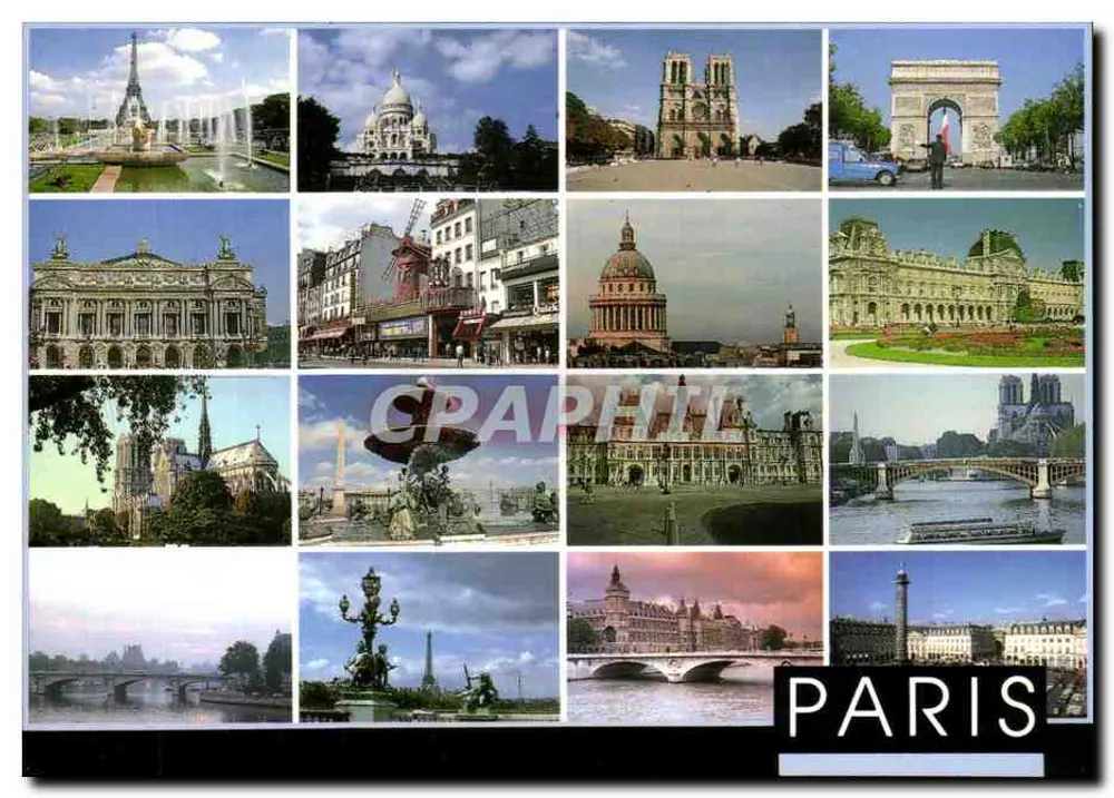 Paris — collage de monumentos — série Phéno X - Frente