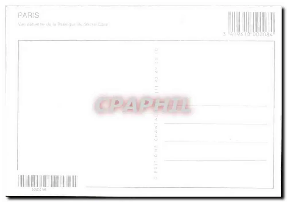 Parigi — La Basilica del Sacro Cuore — Edizioni Chantal - Verso