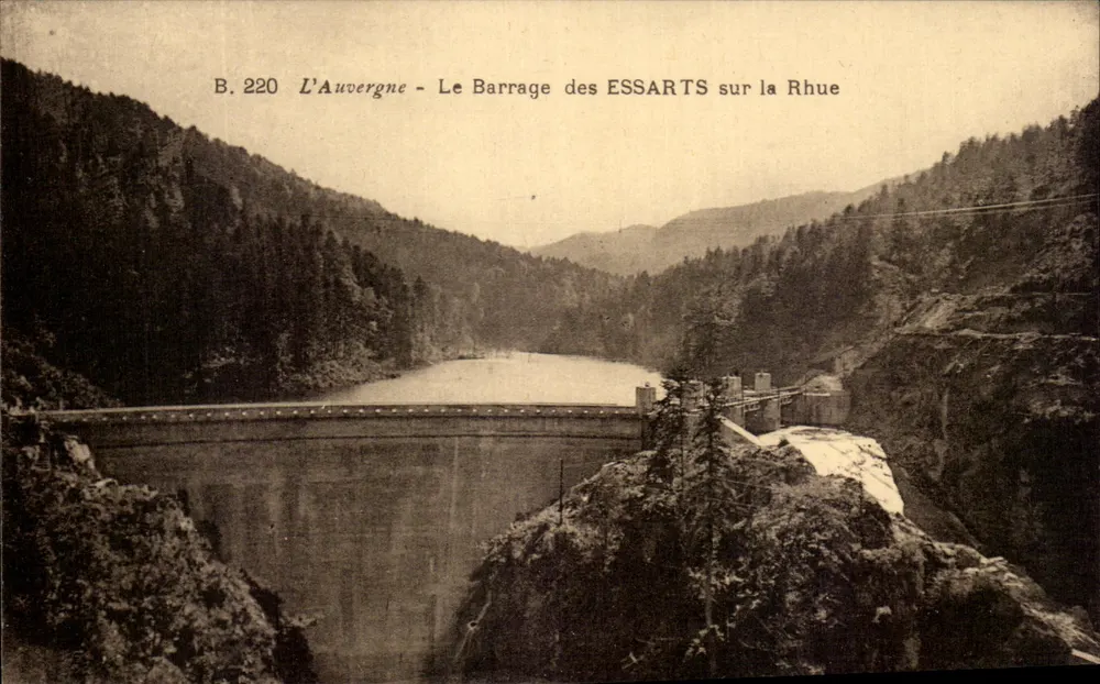 Auvergne - Der Staudamm der Essarts auf der Rhue — B. 220, Edition Pierre Melhox - Aurillac - Vorderseite