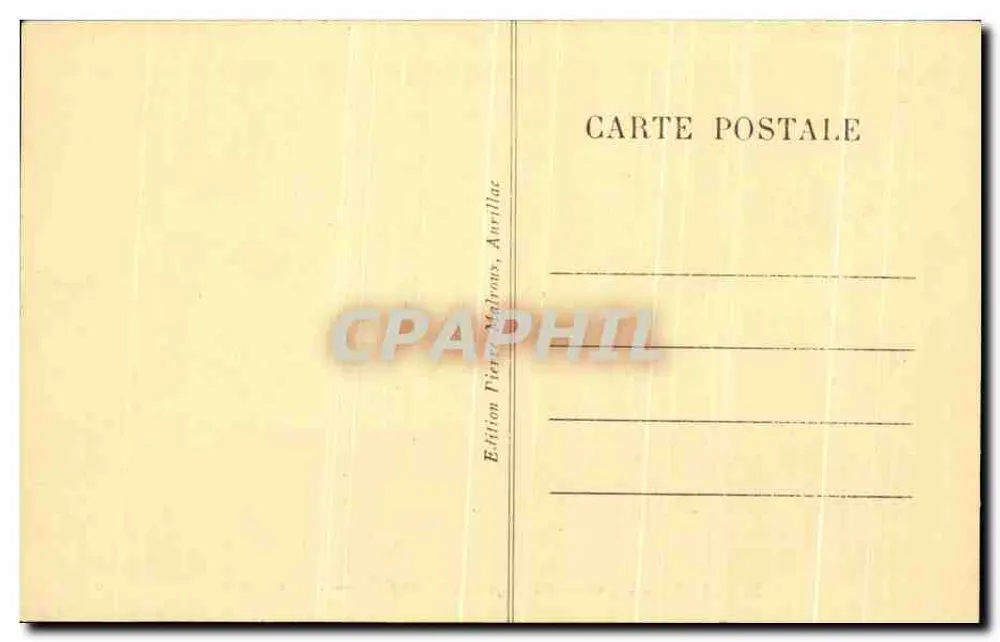 L'Auvergne — Barragem dos Essarts — As Chaves — Edição Pierre Maillroux, Aurillac - Verso