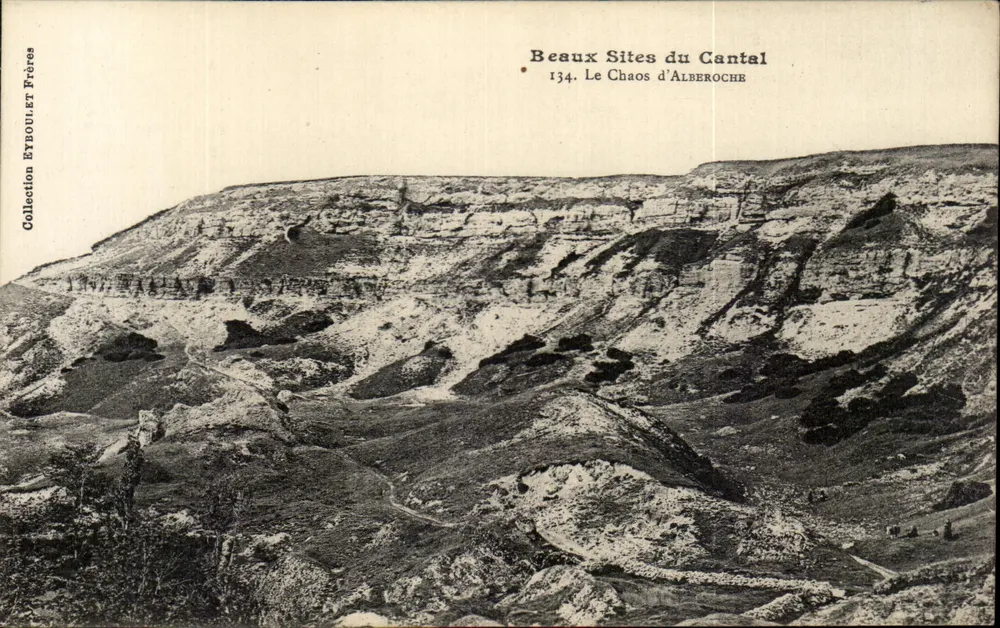Der Chaos von Alberoché — Schöne Orte des Cantal — Verlag EYBOULET Prères, Nr. 134 - Vorderseite