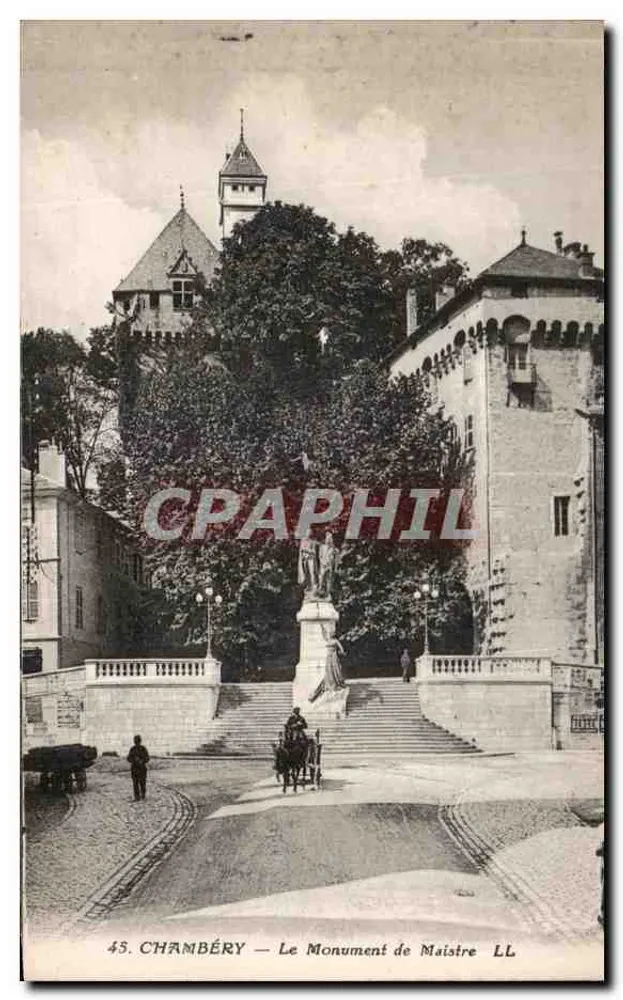 Chambéry — O Monumento de Maistre — editor LL - Frente