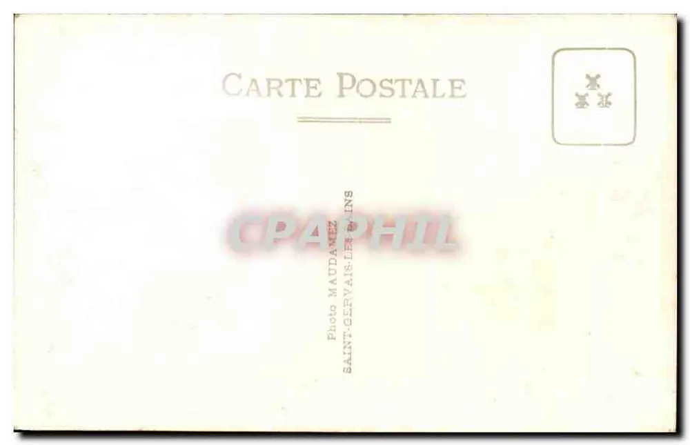 Vila nevada aos pés dos Alpes — Foto Maudamez, Saint-Gervais-les-Bains - Verso