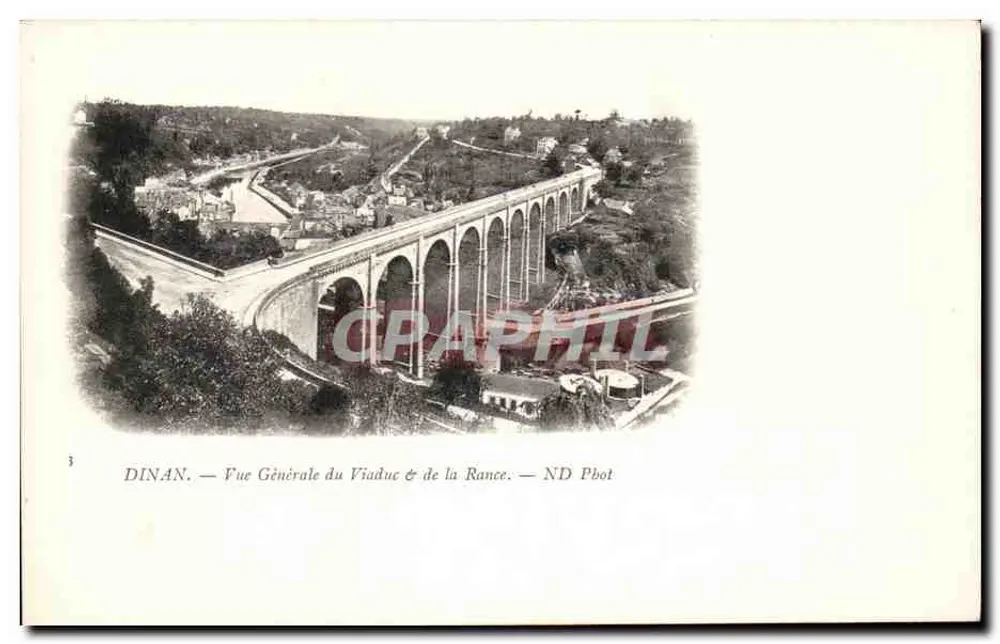Dinan — Allgemeiner Blick auf den Viadukt und die Rance — ND Pbot - Vorderseite