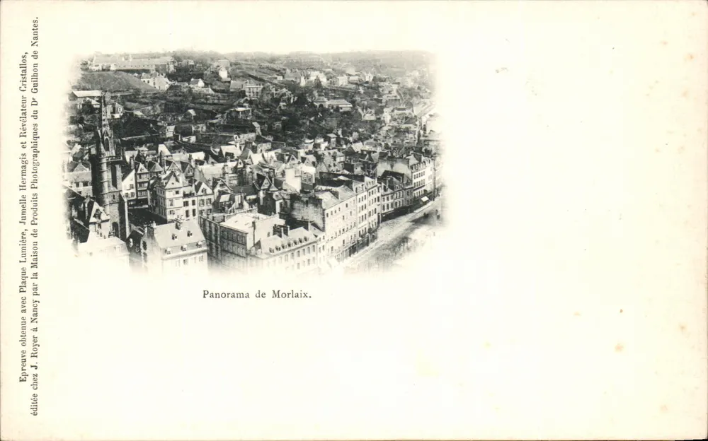 Panorama de Morlaix — vista aérea — editada por J. Royer em Nancy - Frente