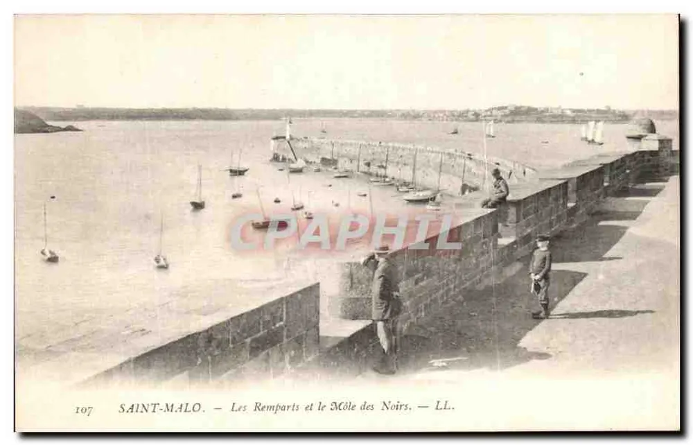 Saint-Malo — Die Mauern und der Môle des Noirs — LL. - Vorderseite