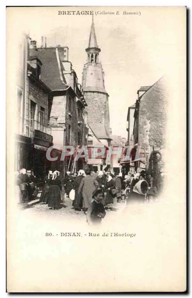 Dinan - Rue de l'Horloge — Coleção E. Hamonie — n°80 - Frente