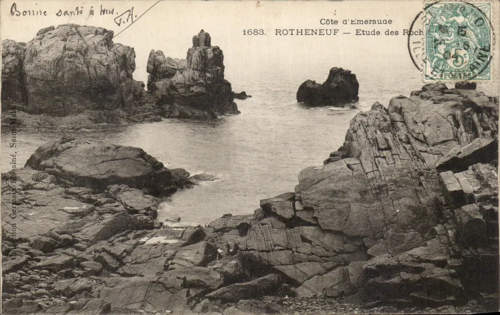 Côte d'Émeraude — Studie der Felsen — ROTHENEUF — 1683 - Vorderseite