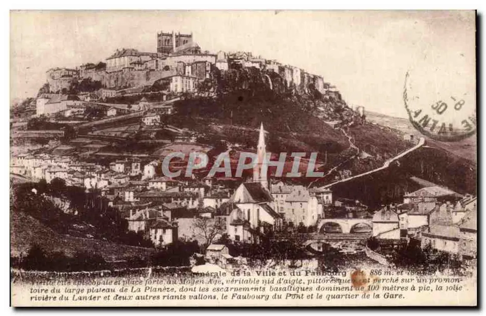 Der Faubourg du Pont und die Stadt — Panoramablick — Éditions d'Art Margarita-Brahmond - Vorderseite